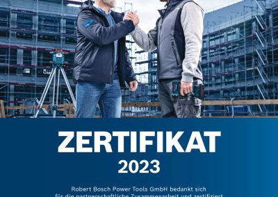 Zertifikat Bosch Premium Partnerschaft